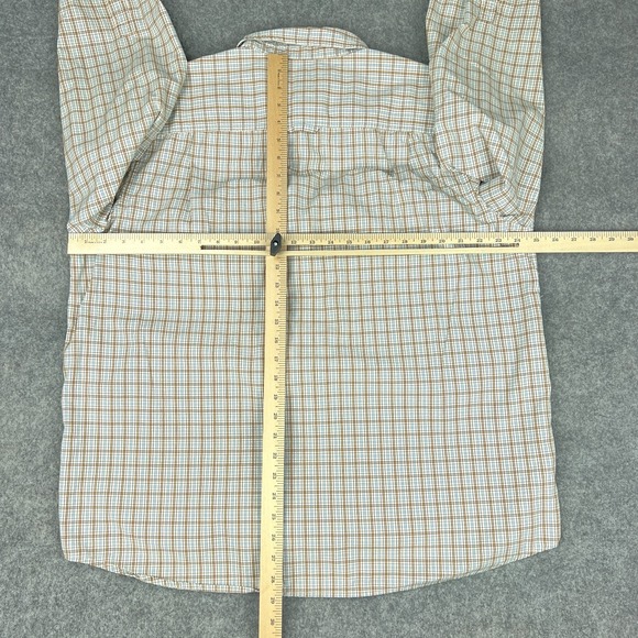 LL Bean Shirt Mens Large Brown Check Long Sleeve Button Up Cotton Outdoors Work - Picture 9 of 13